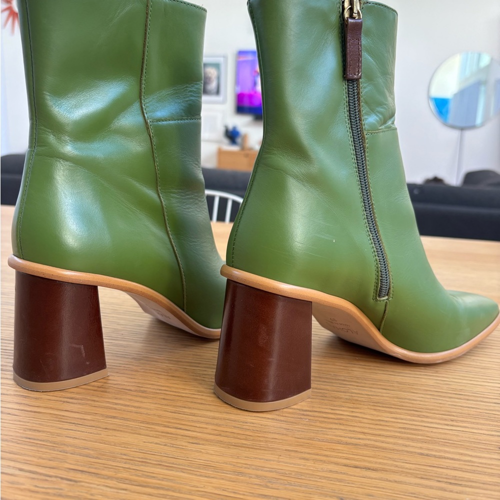 Alohas Green Leather Boots 39 - Picture 2 of 8